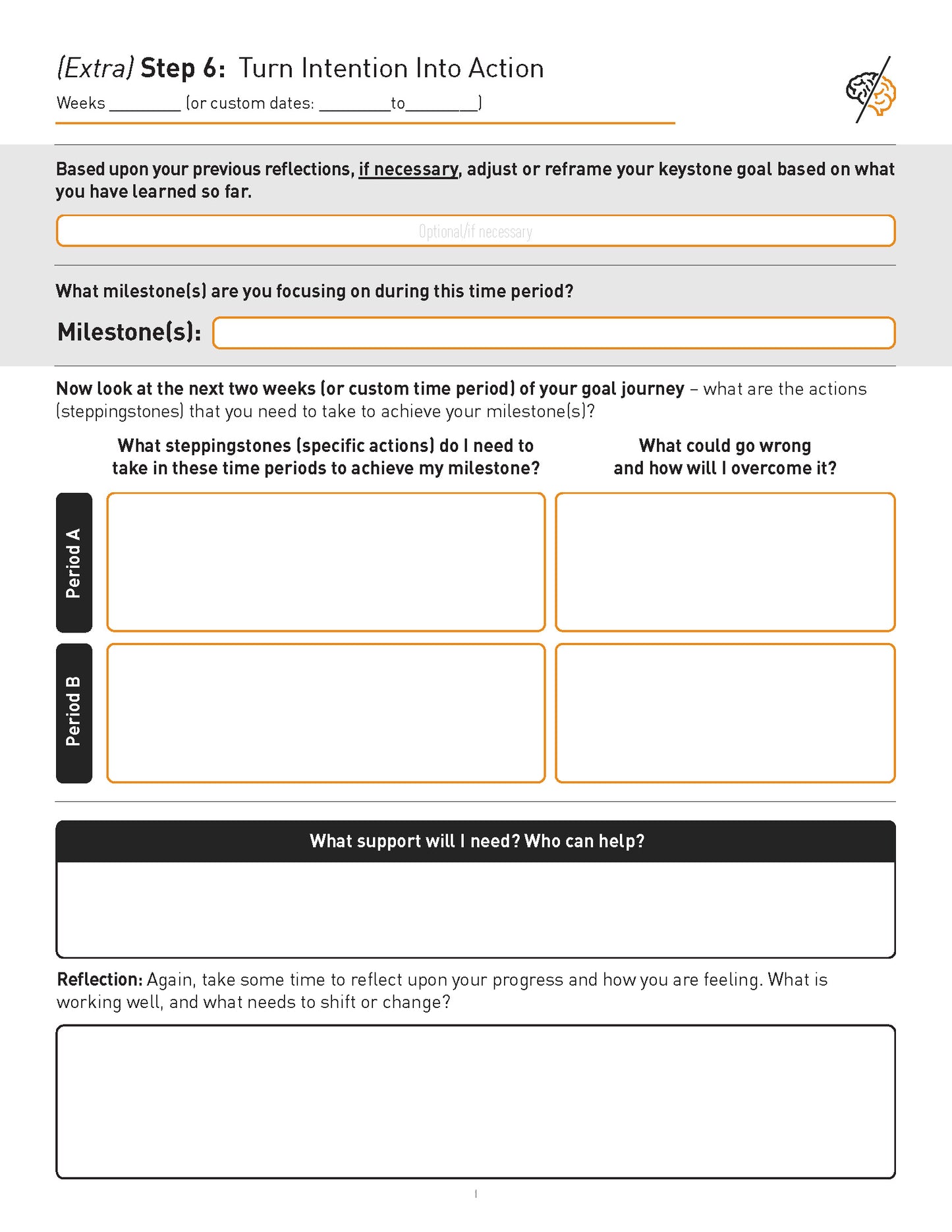 Free Download: Goal Shift - Turn Intention Into Action Printable Sheet