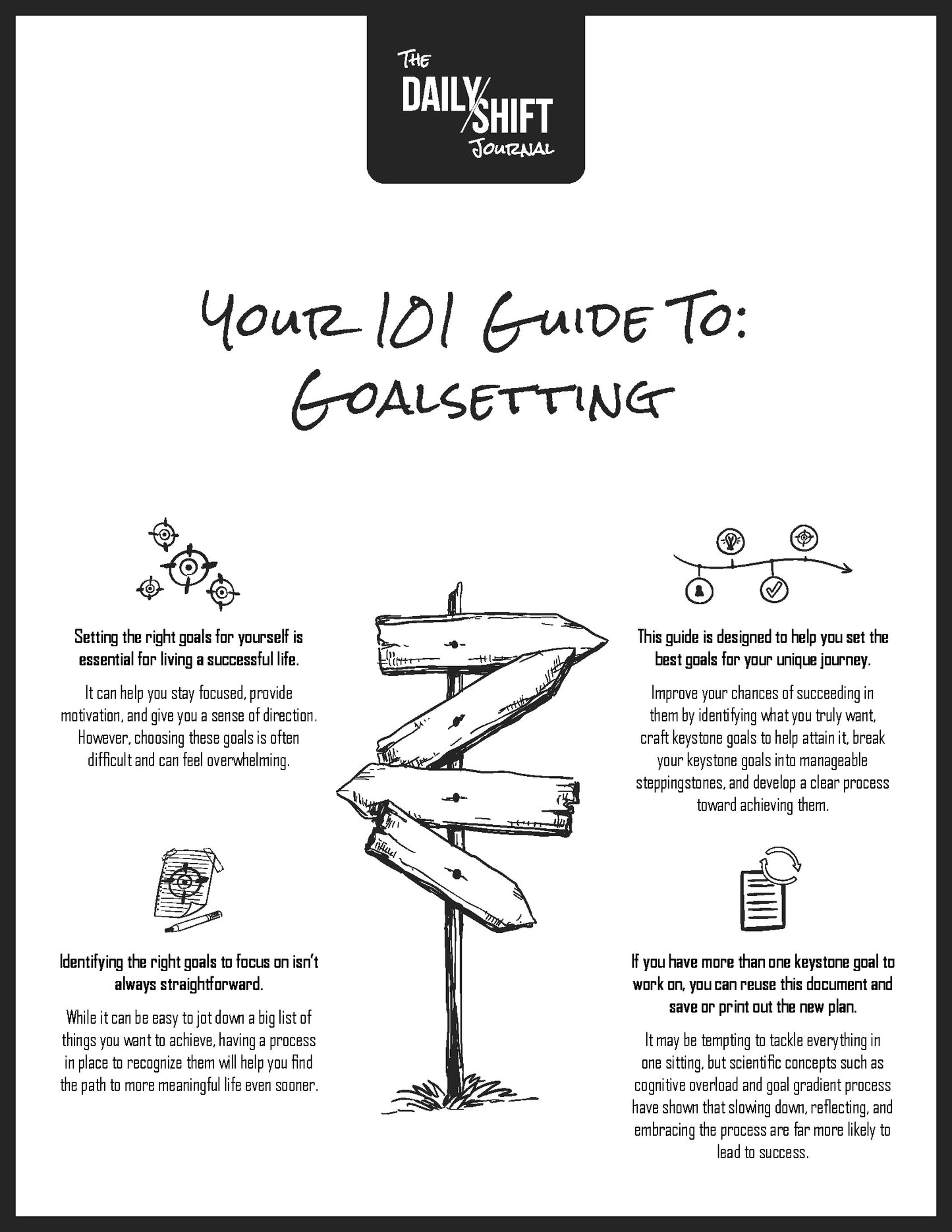 Daily Shift Worksheet - Improving How You Set Your Goals