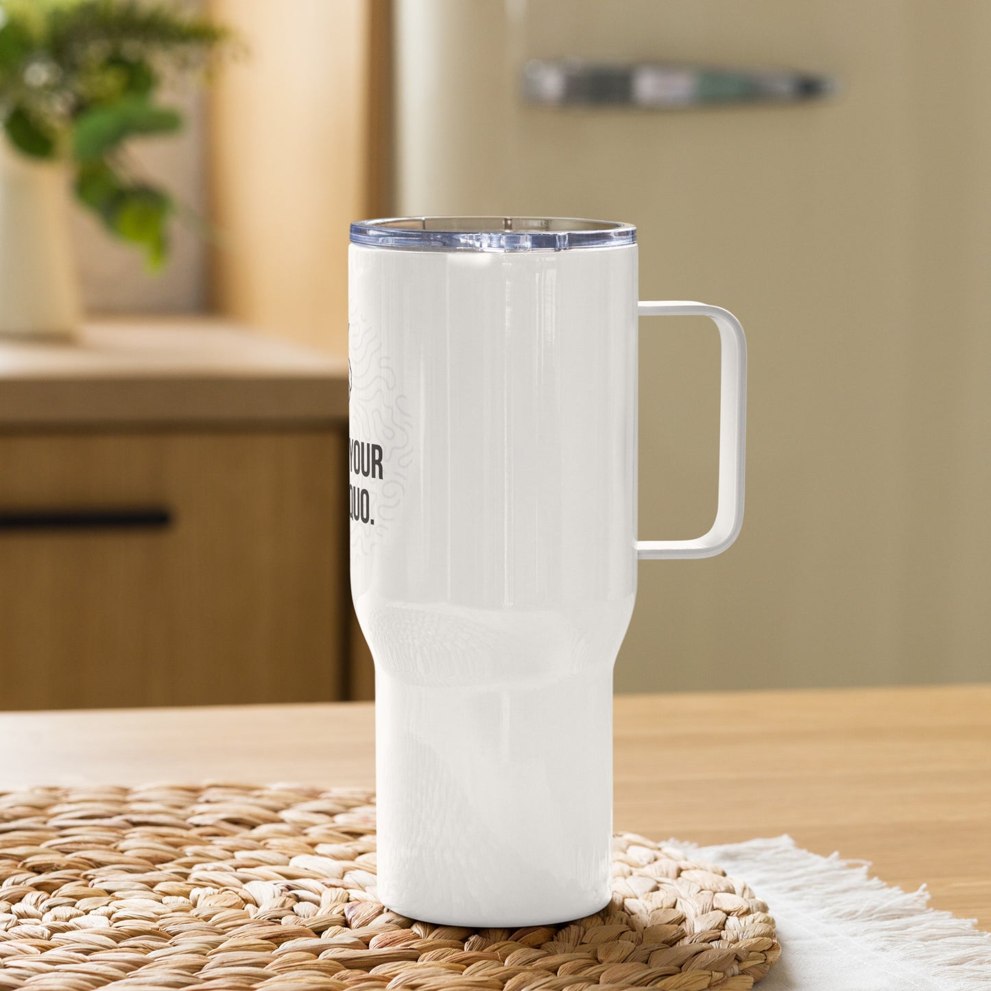 Stainless Steel Travel Mug + Handle - Disrupt your status quo