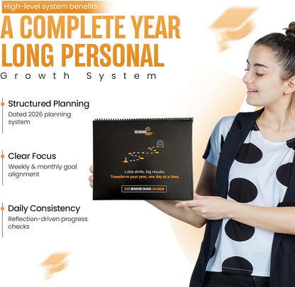 The Behavior Shift 2026 Goals Calendar | 365-Day Life Planner