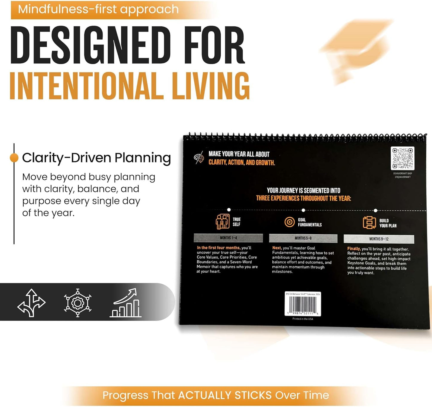 The Behavior Shift 2026 Goals Calendar | 365-Day Life Planner