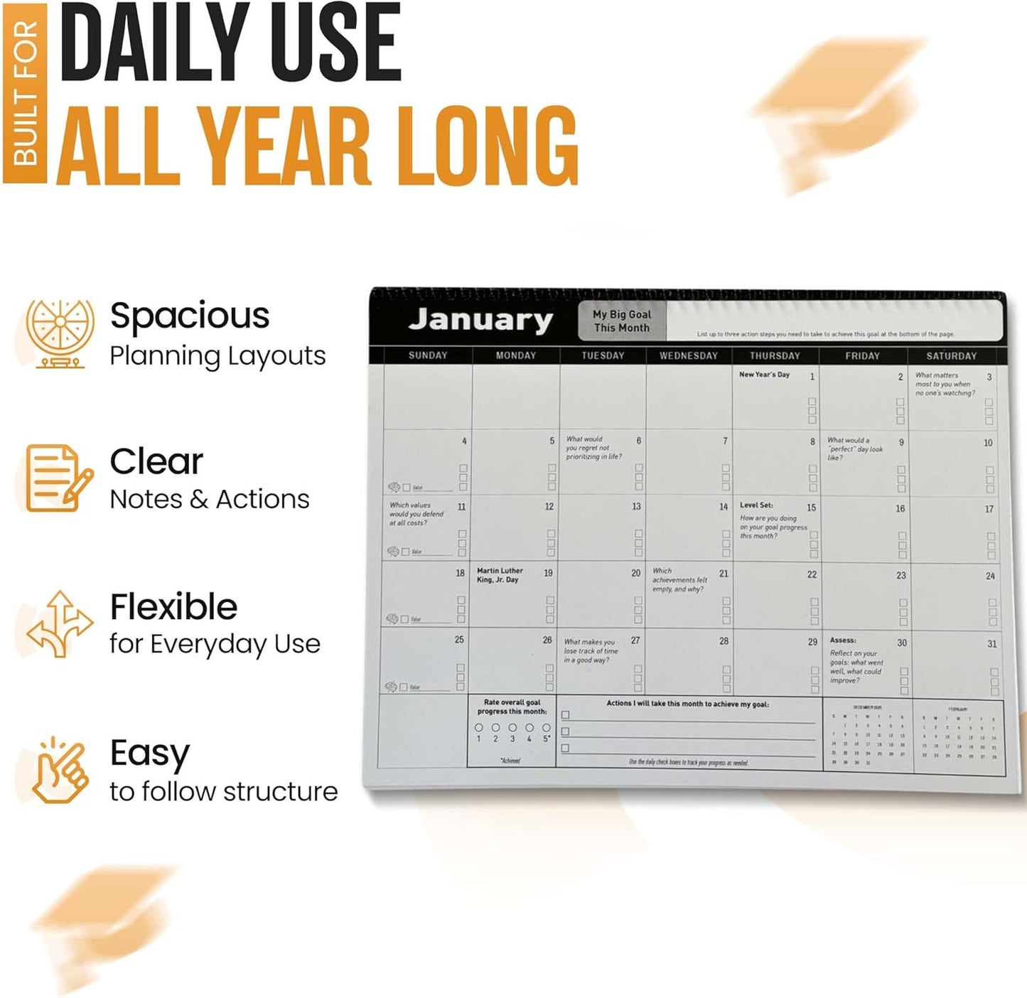 The Behavior Shift 2026 Goals Calendar | 365-Day Life Planner