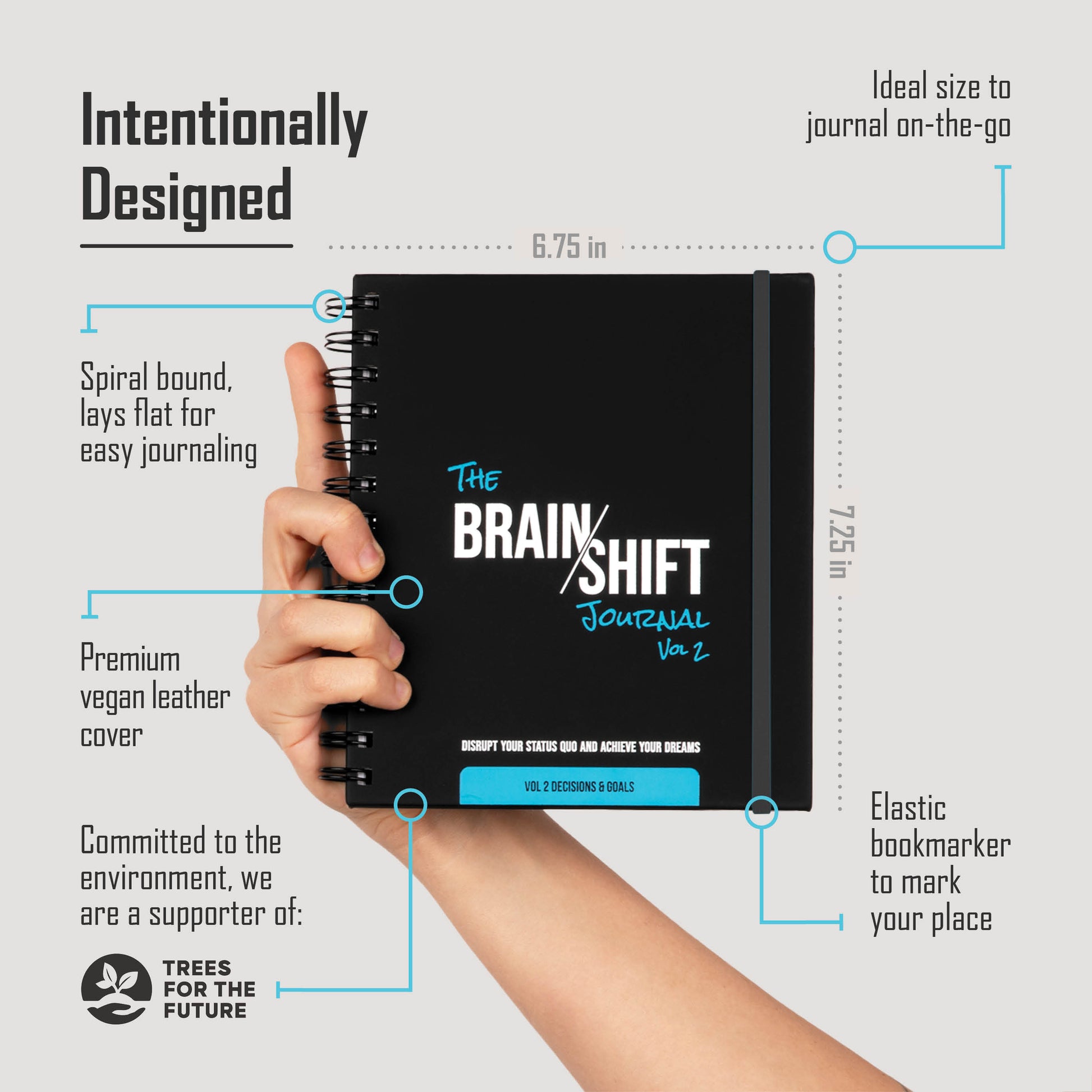 Behavioral science-based journal designed to help you build better habits and achieve your goals in 5 minutes a da