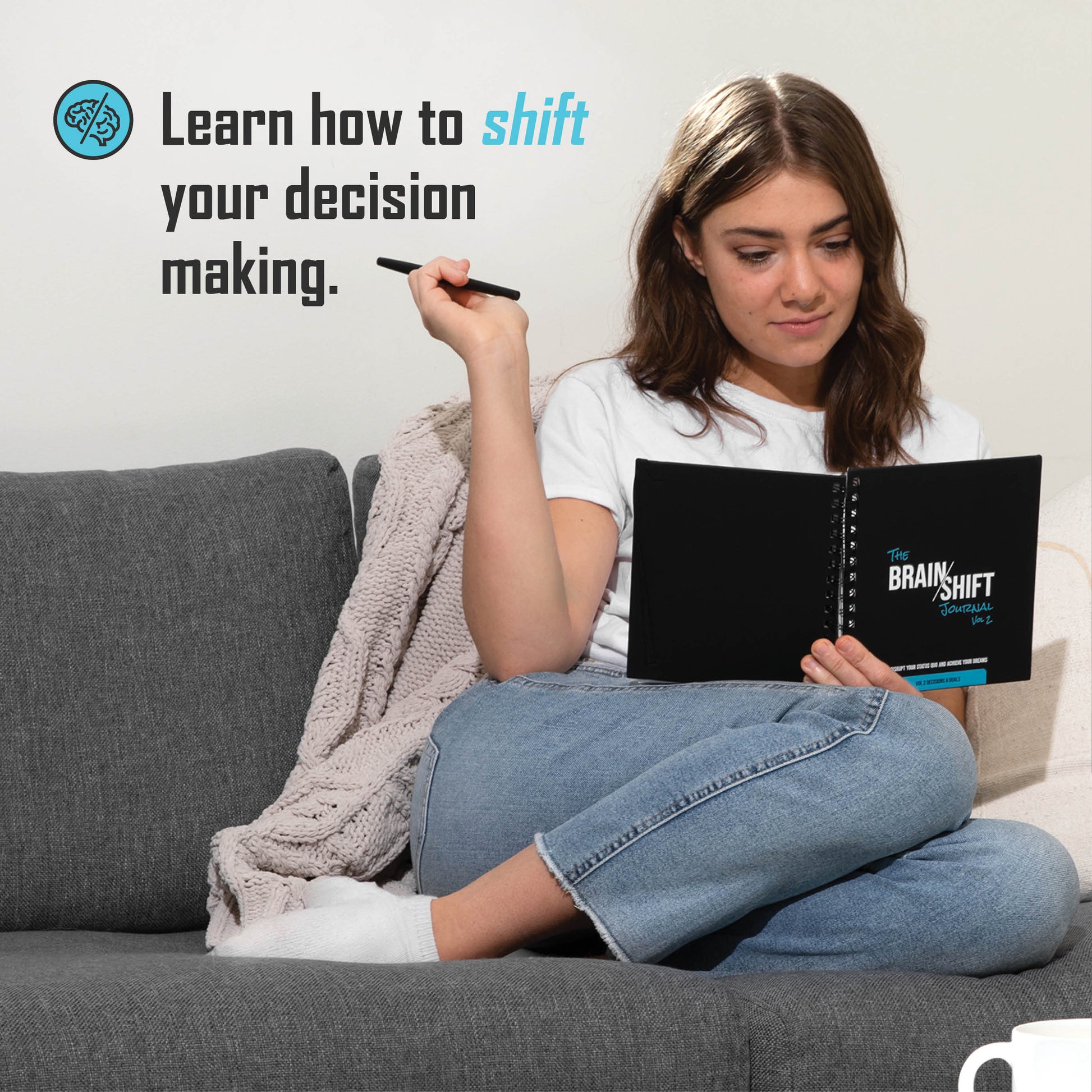 Guided journal exploring weekly behavioral insights to improve happiness, productivity, and goal achievement