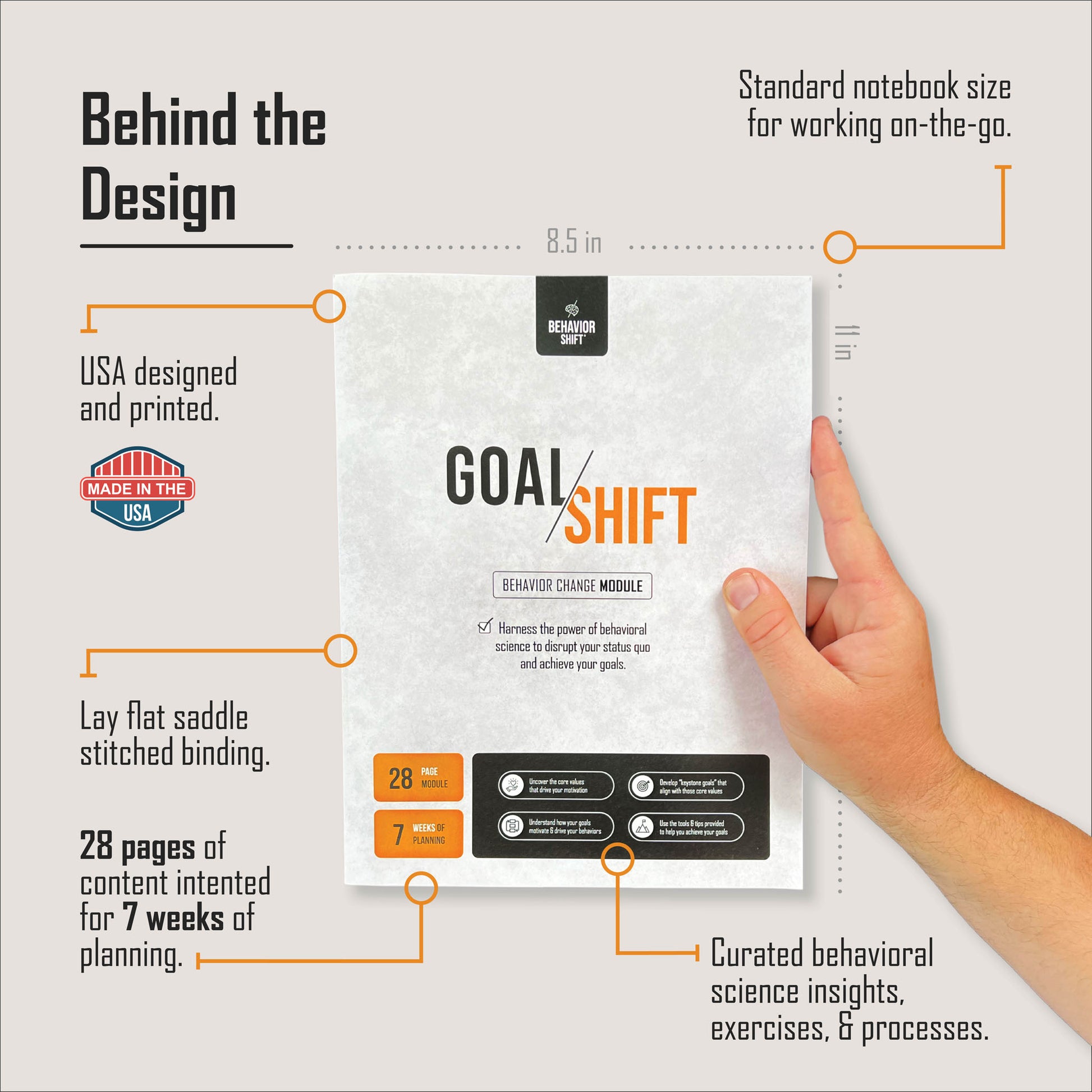 Printed workbook designed to align your goals with true desires and break them into actionable steps