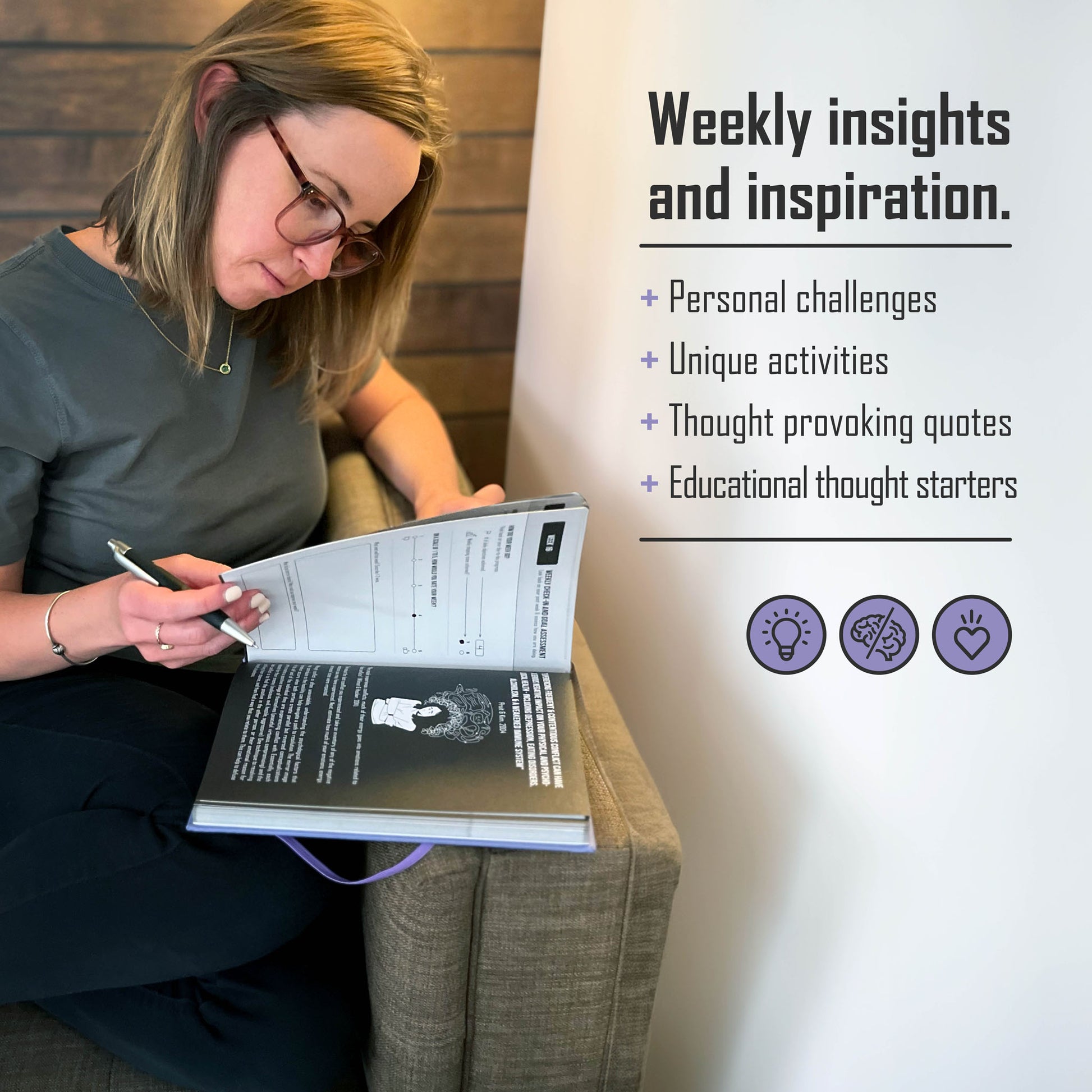 Daily habit journal for achieving goals, personal growth, and building positive routines using behavioral science techniques