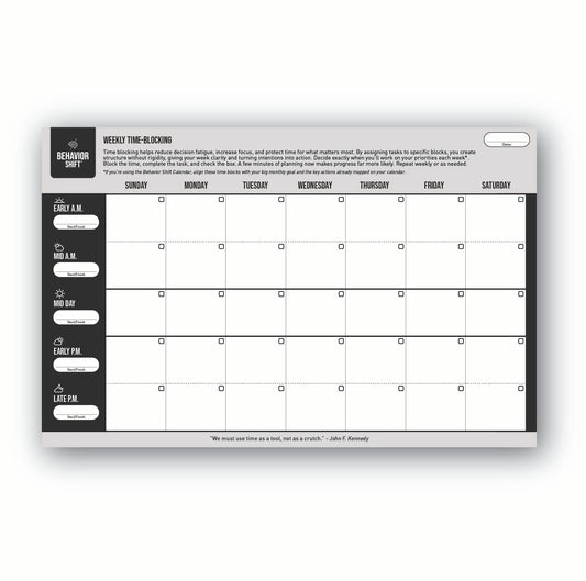 FREE DOWNLOAD - Weekly Time Blocking Tool