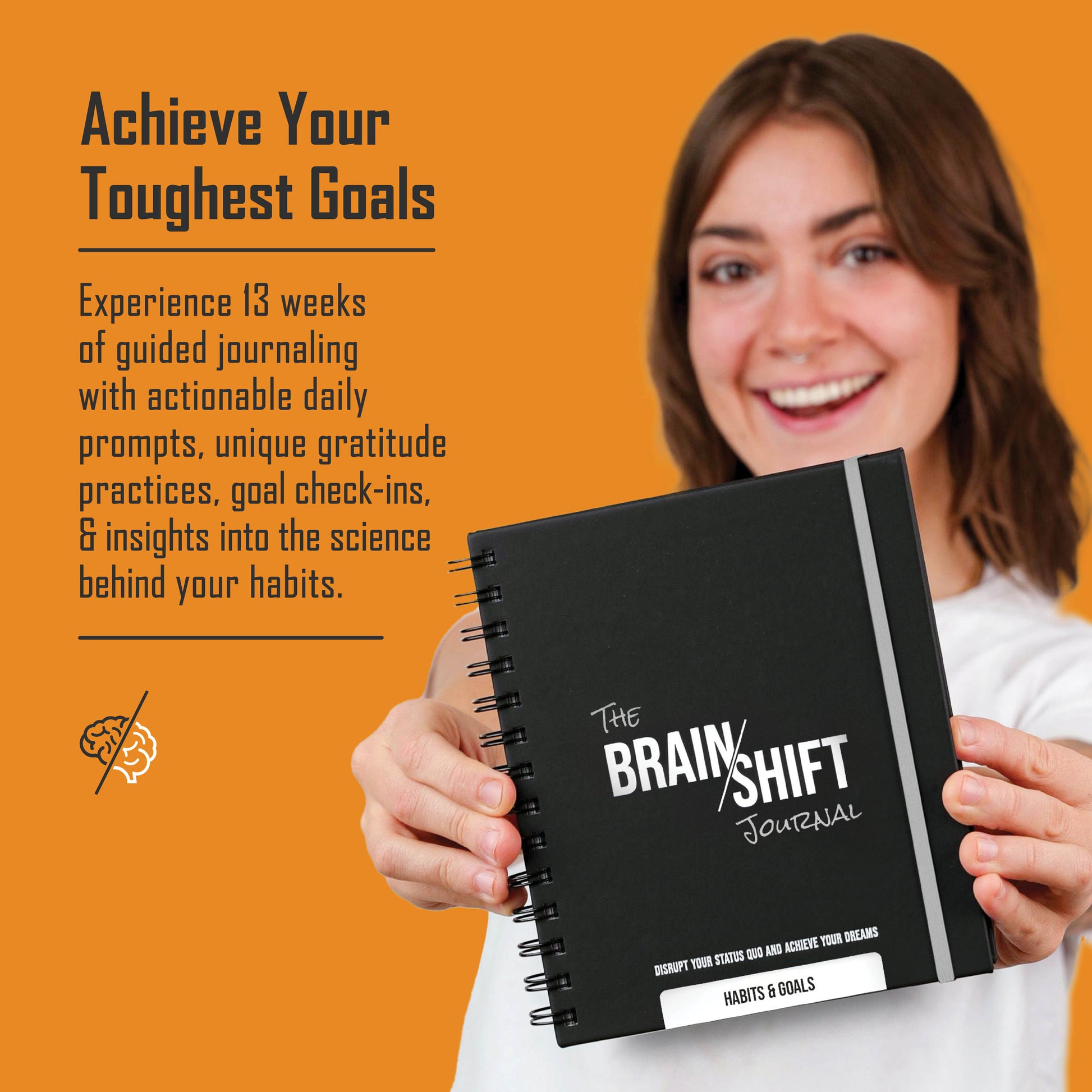 13-week guided journal for adults to build better habits, improve focus, set goals, and boost motivation and discipline.