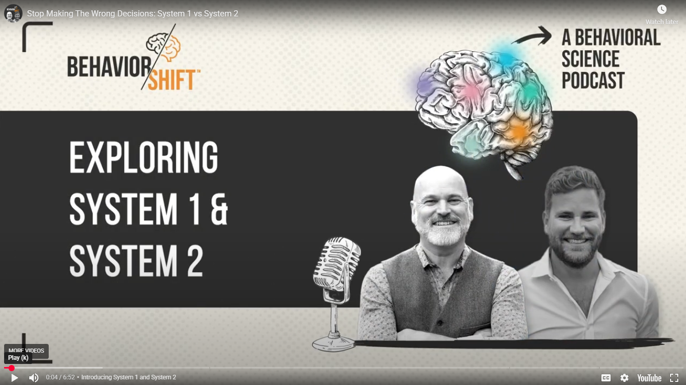 Load video: decision making System 1 System 2 Kahneman cognitive biases behavioral science smart choices habit formation podcast productivity mental shortcuts decision strategy psychology